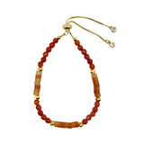 Carnelian Disc Stone Bracelet