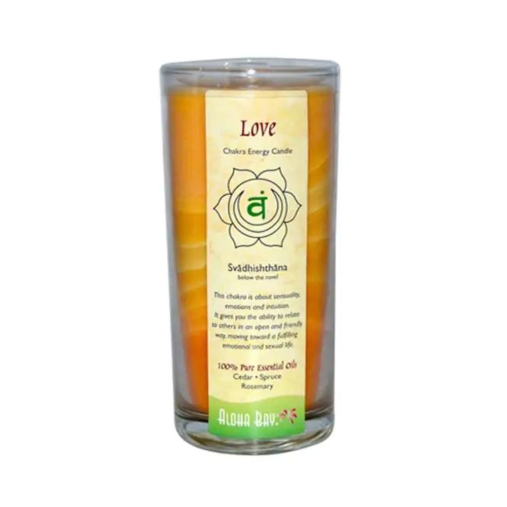 Palm Wax Candles of Sacral Chakra Energy Love 11oz Earths Elements