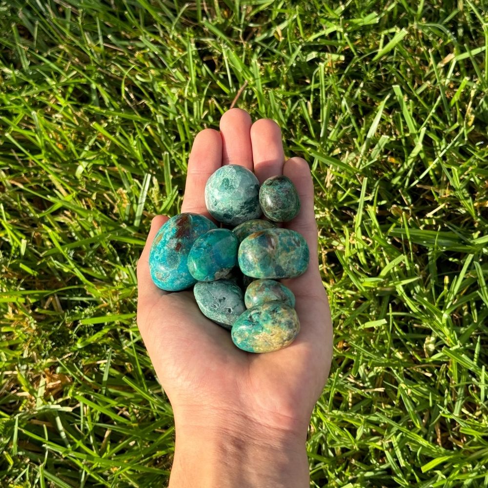 Chrysocollaページ Chrysocolla - Tumbled | Earths Elements