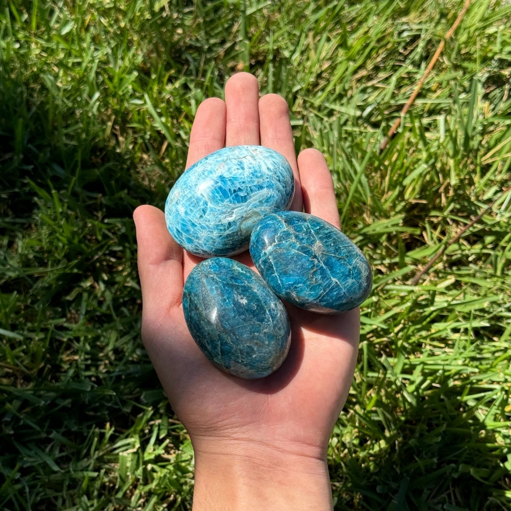 Blue Apatite Palmstone