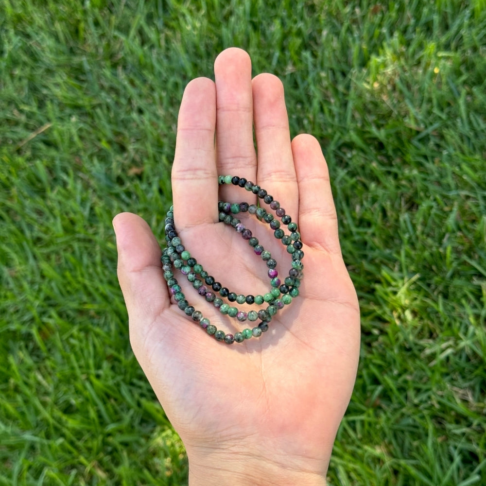 Ruby Zoisite Bracelet 4mm