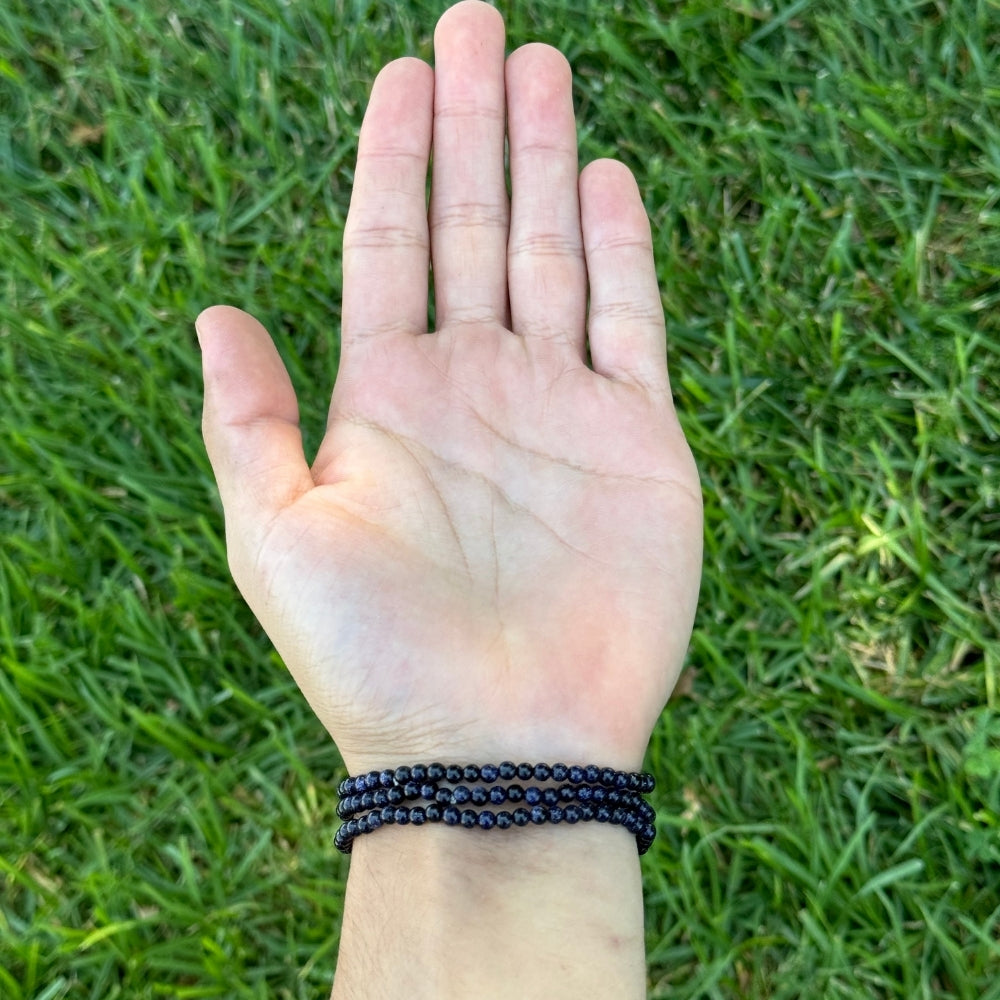 Blue Goldstone Mini Bracelet 4mm