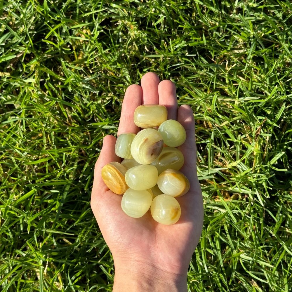 Green Calcite Tumbled