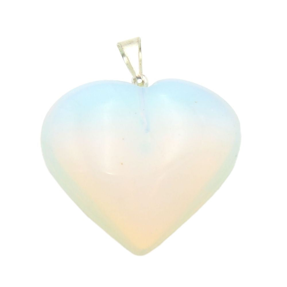Opalite Heart Pendant - earths elements