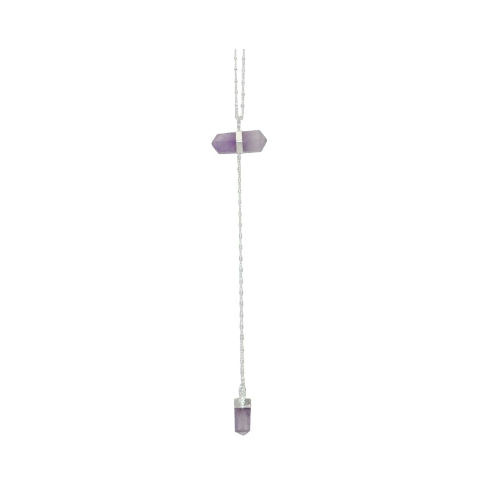 Amethyst Double Crystal Necklace