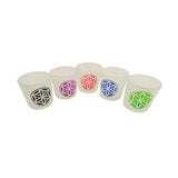 FROSTED ENGRAVED GLASS STAR– VOTIVE CANDLE HOLDER