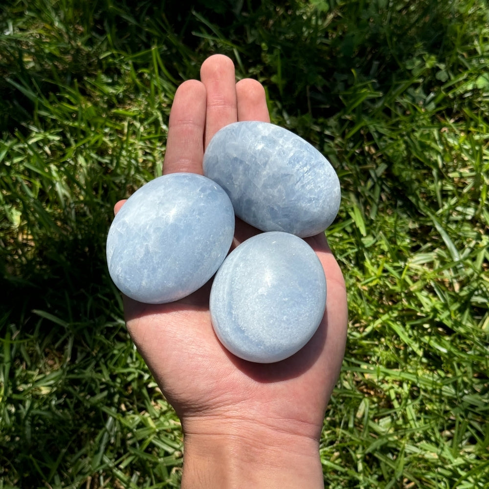 Blue Calcite Palmstone