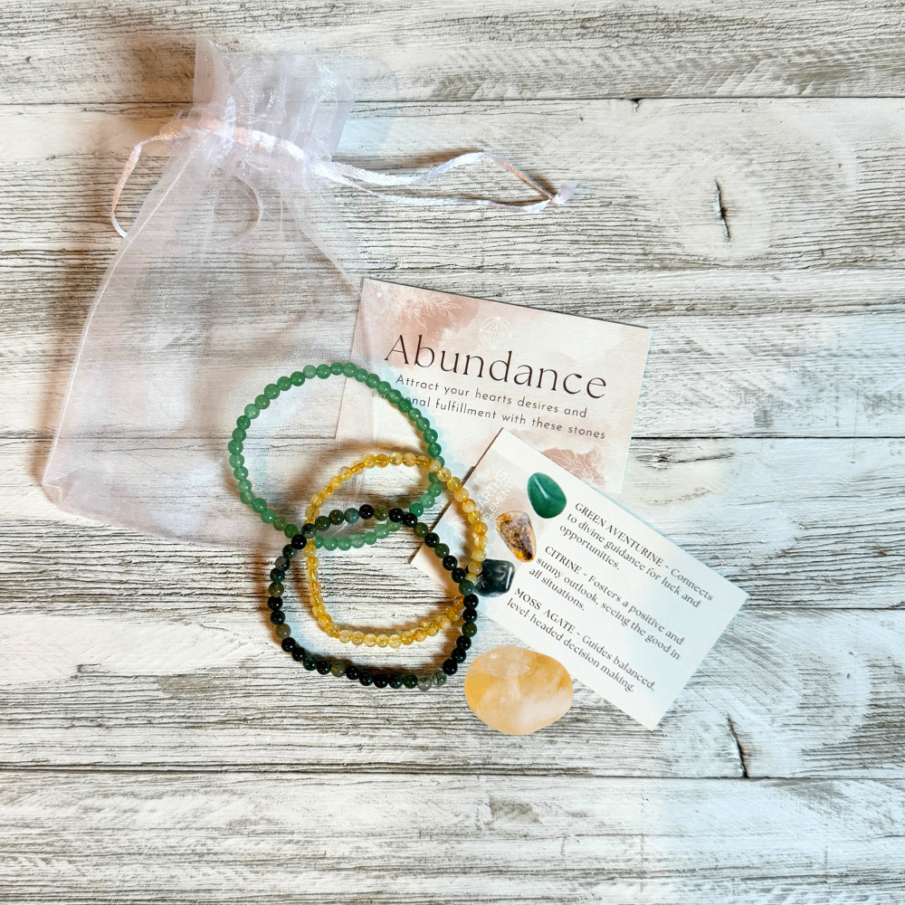 Abundance - Intention Bracelet Set- 4mm