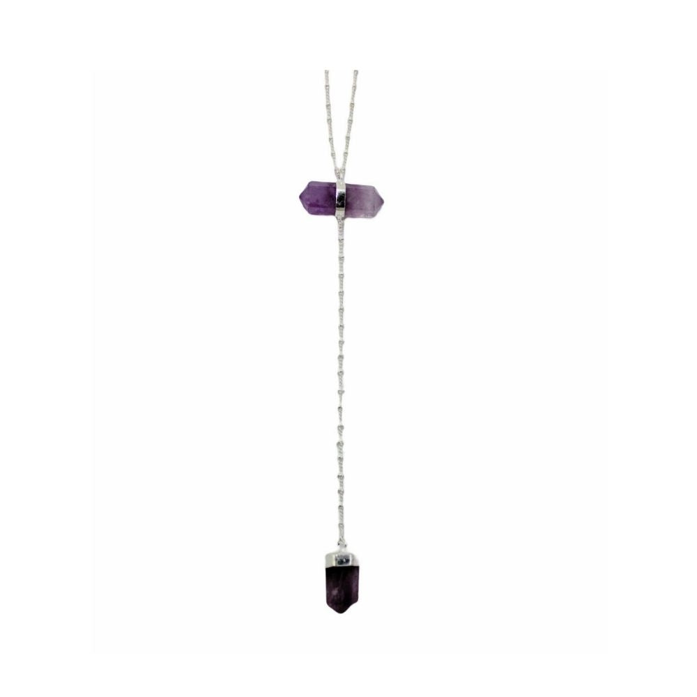 Amethyst Double Crystal Necklace