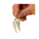 Angel Wings Earrings - Brass