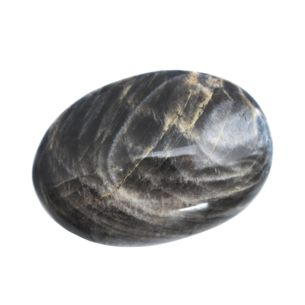 Black Moonstone Palm Stones