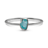 Blue Apatite Silver Ring