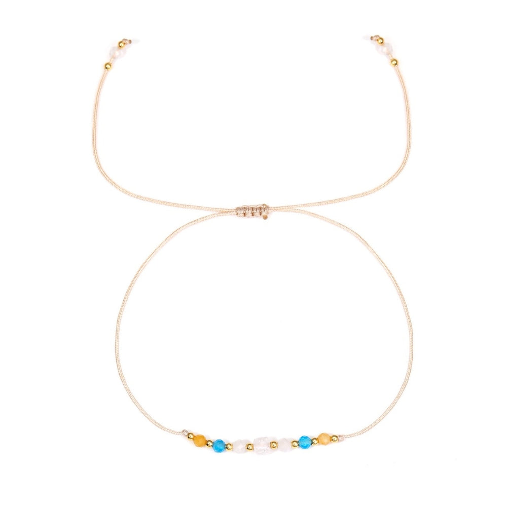 Bracelet - Zodiac, Gemini with small beads on a white background
