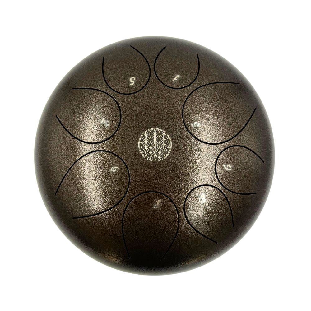 Brown Steel Tongue Drum - 10"