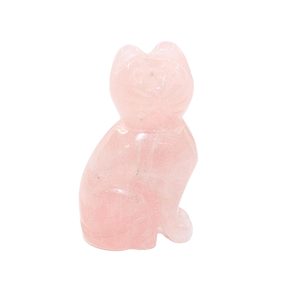 Crystal Cat Rose Quartz Large Earths Elements