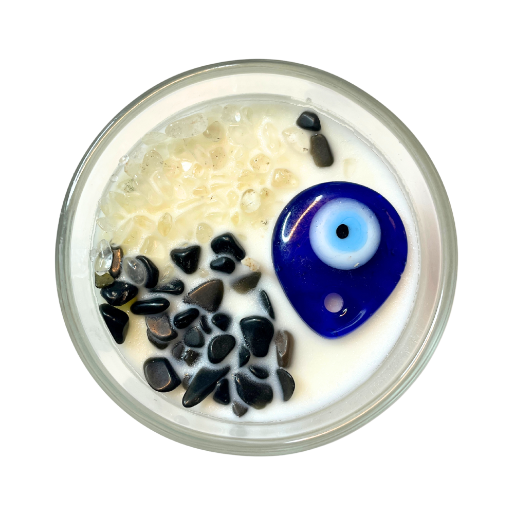 Crystal Candle Evil Eye