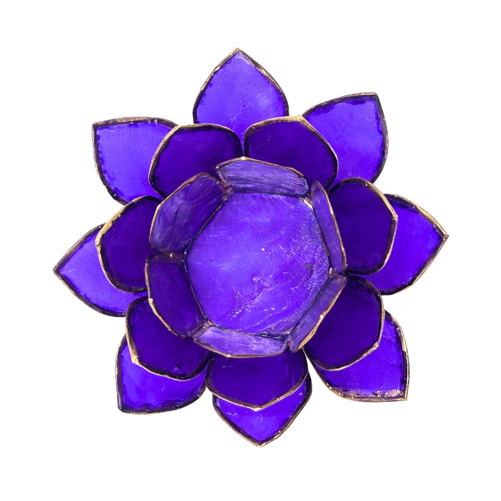 Purple Capiz Shell Candle Holder