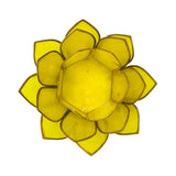 Yellow Capiz Shell Candle Holder