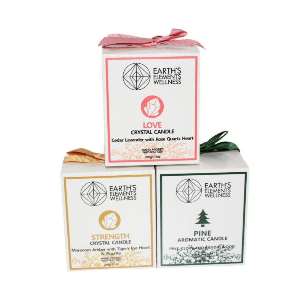 Care Crystal Candles Bundle Kit Earths Elements