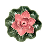 Ceramic Lotus Leaf Incense Holder - Assorted Colors