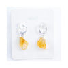 Citrine Raw Earrings (Hoop)