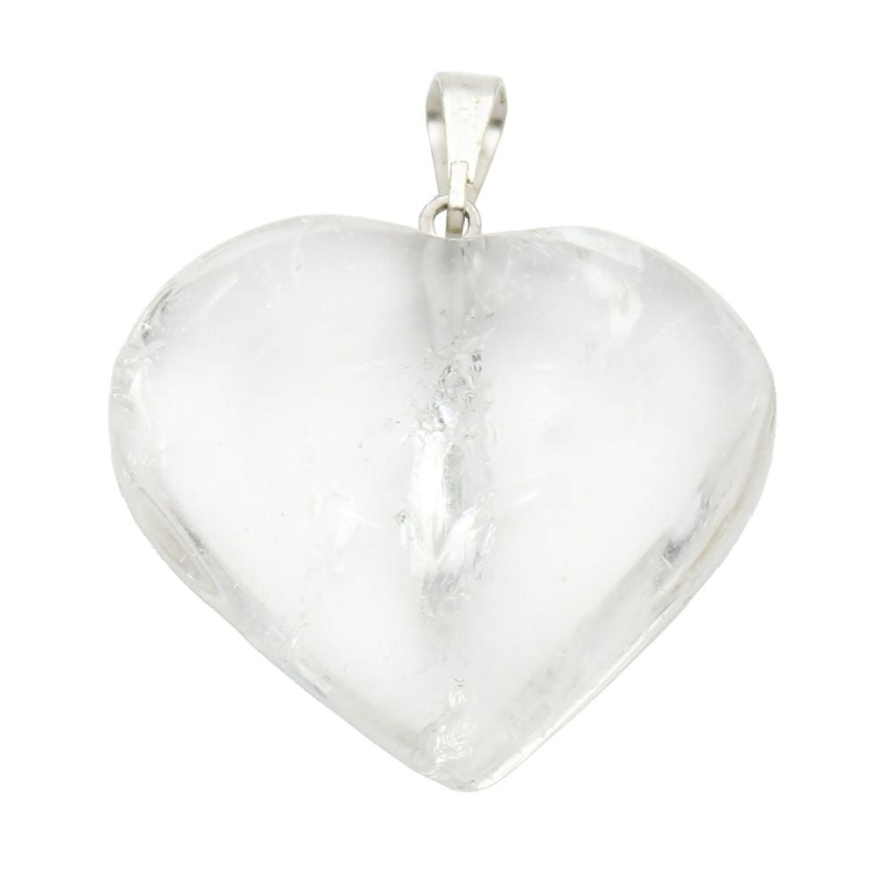 Clear Quartz Heart Pendant