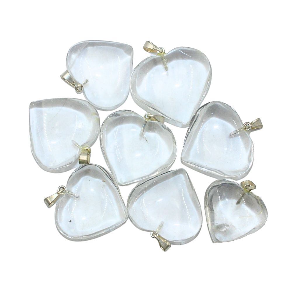 Clear Quartz Heart Pendant
