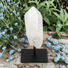 Clear Quartz Point on Metal Base
