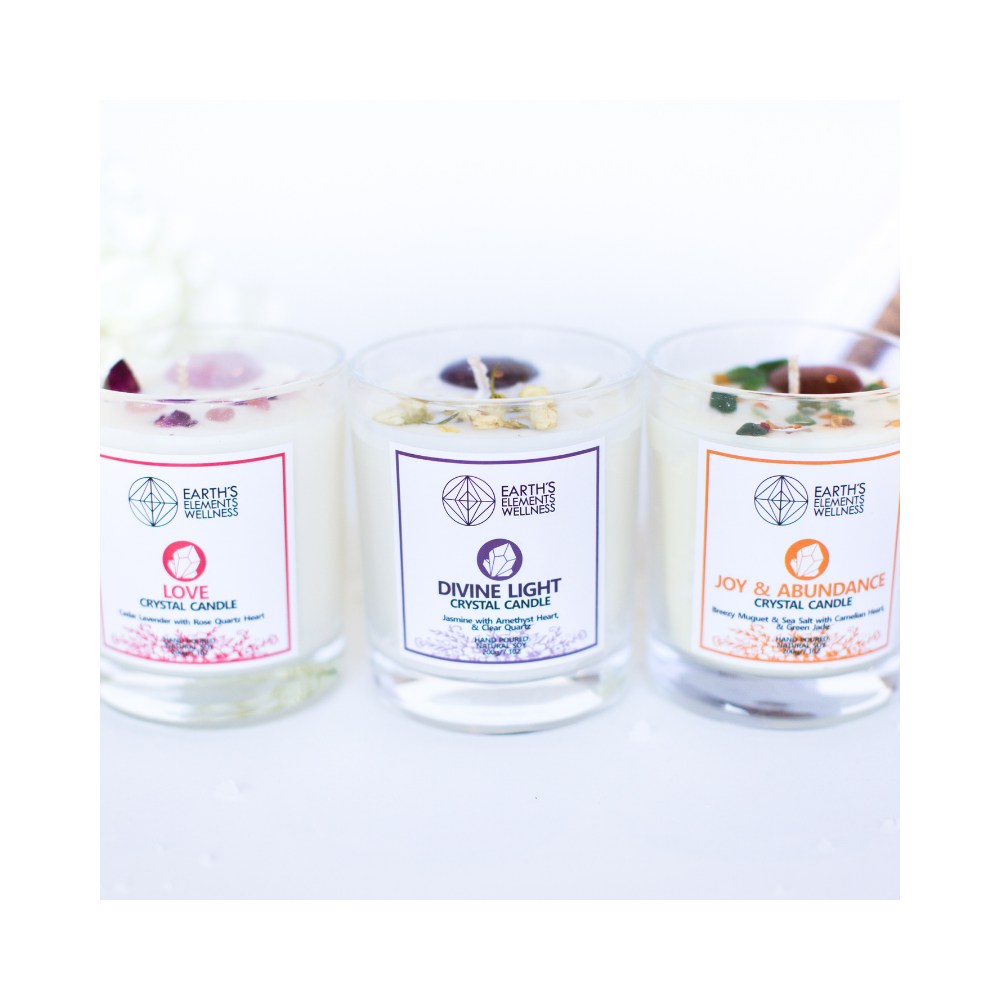 Crystal Candles Bundle Kit Earths Elements