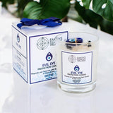 crystal candle - evil eye