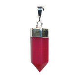 Dyed Pink Agate Small Point Pendant