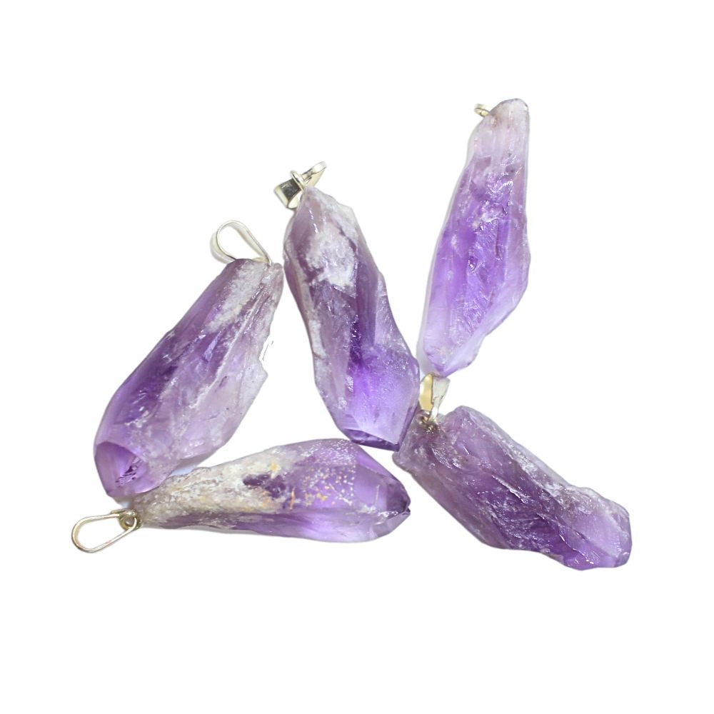 Elestial Amethyst Point Raw Pendant