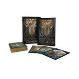 Gjallarhorn oracle cards with ornate design on a white background