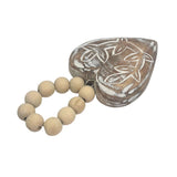 Brown Hanging Heart with Beads