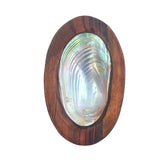 Wood Bowl with Shell - Brown