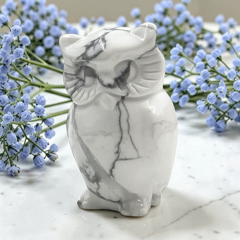 Howlite Crystal Owl