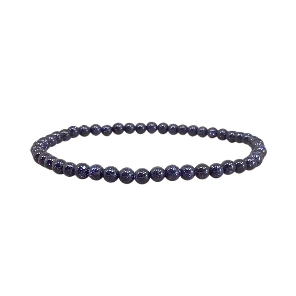 Blue Goldstone Mini Bracelet 4mm