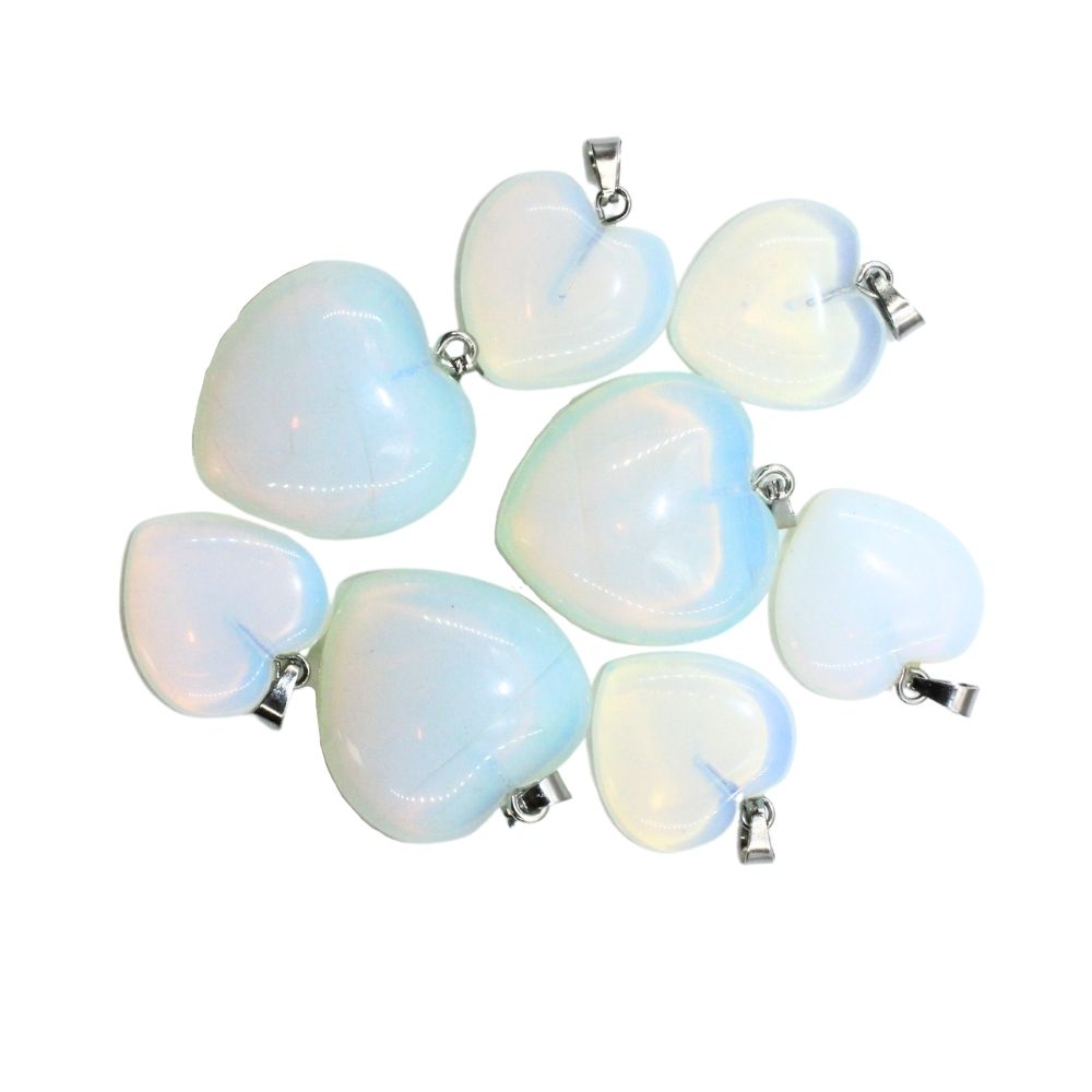 Opalite Heart Pendant - earths elements