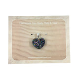 Pendant - Heart, Rainbow Druzy
