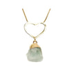 Raw Aquamarine Heart Crystal Necklace