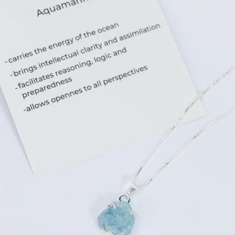 Necklace - Raw Aquamarine