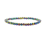 Rainbow Hematite bracelet 4mm on a white background