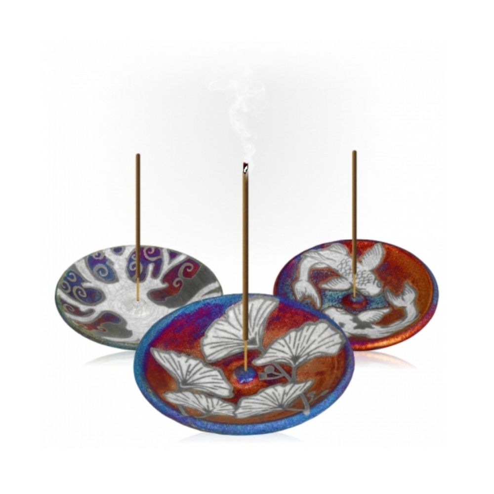 Raku Incense Burner Ocean Wave Earths Elements