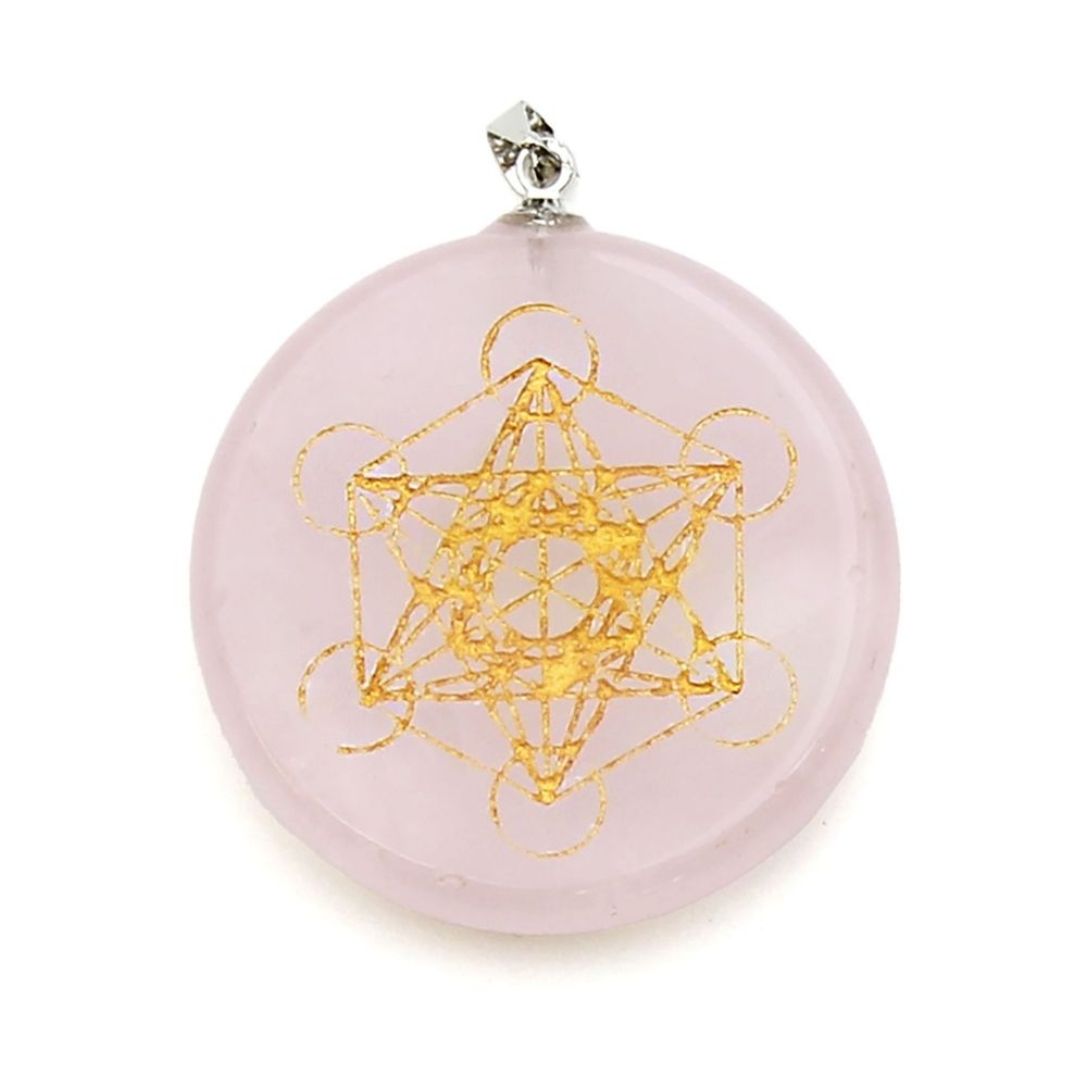 Rose Quartz Metatron's Pendant