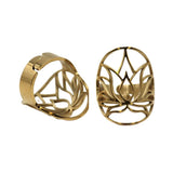 Sacred Geo Ring - Lotus Gold