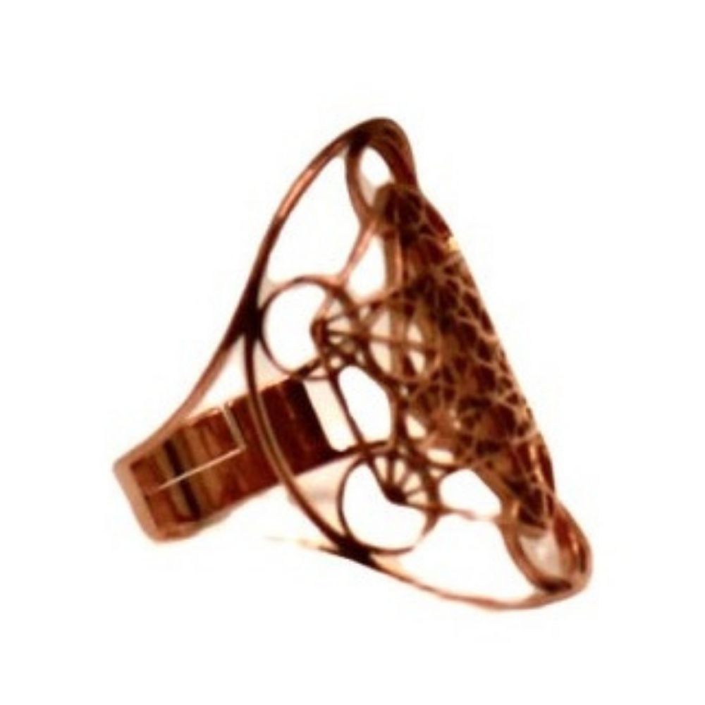 Sacred Geo Ring Metatron “Rose Gold” Earths Elements