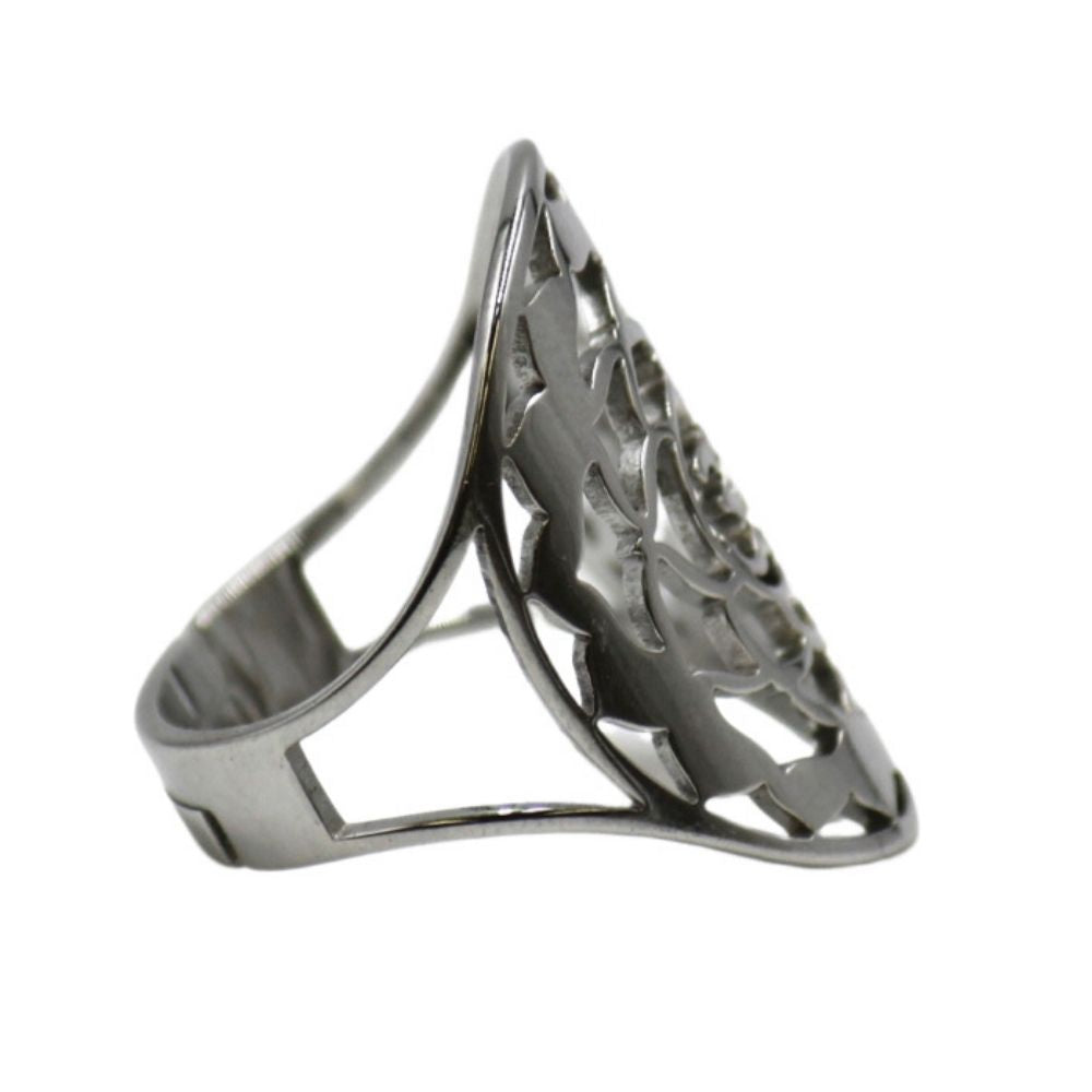 Sacred Geo Ring - OM Silver