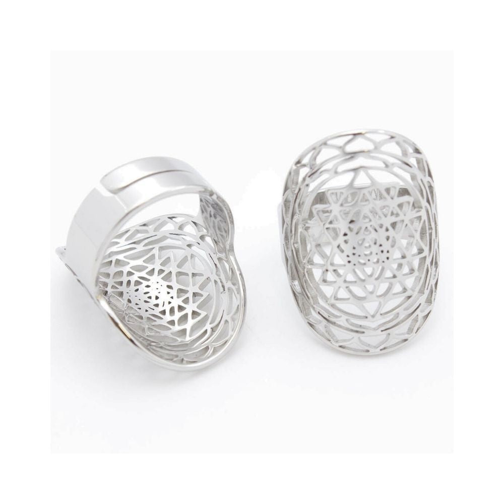 Sacred Geo Ring - Sri Yantra Silver