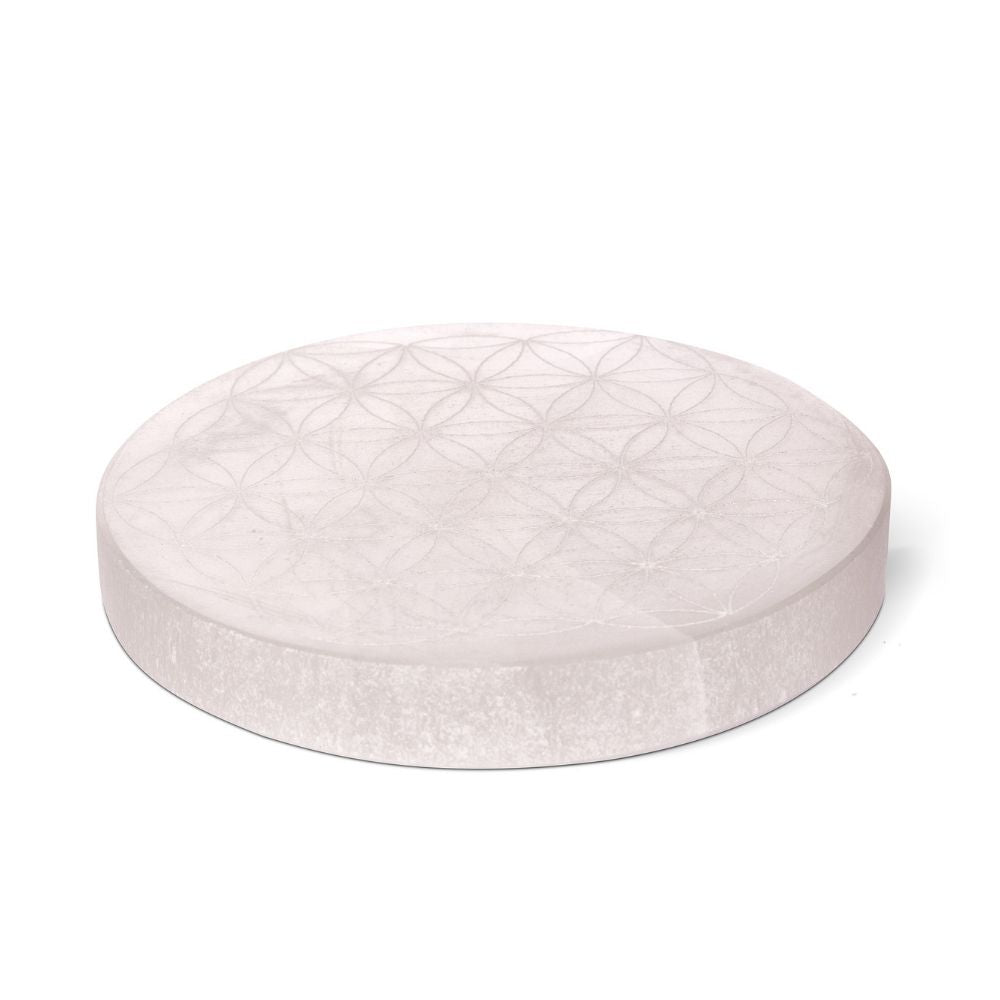 Selenite Flower Of Life Coaster