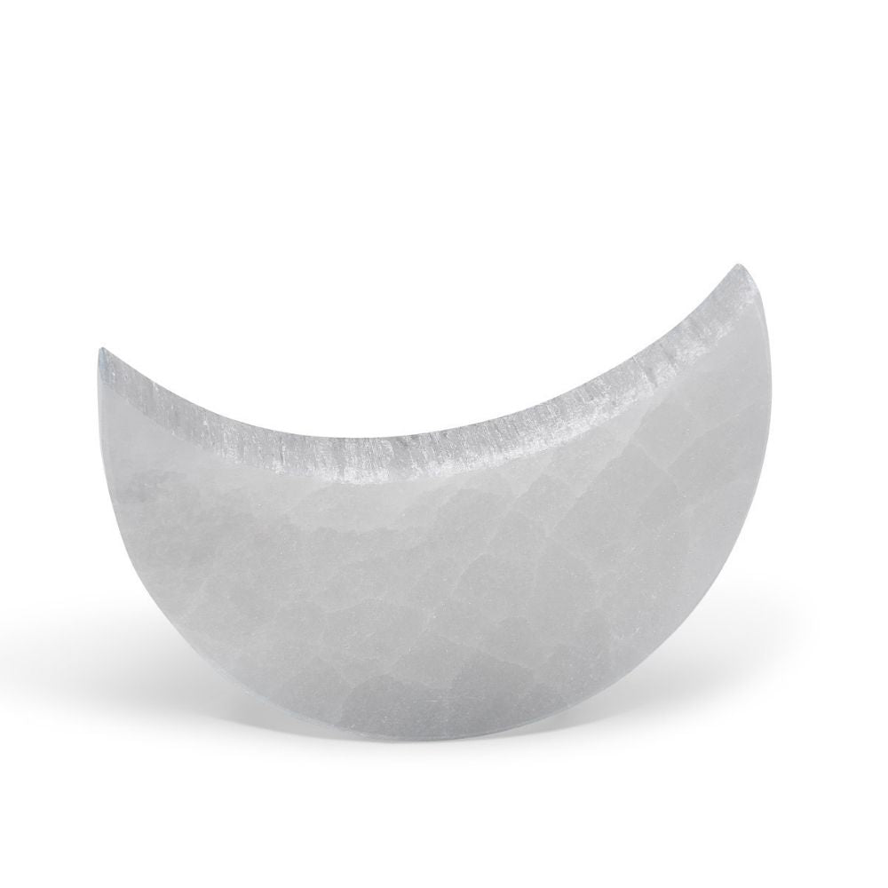 Selenite Half Moon Plain Charging Coaster